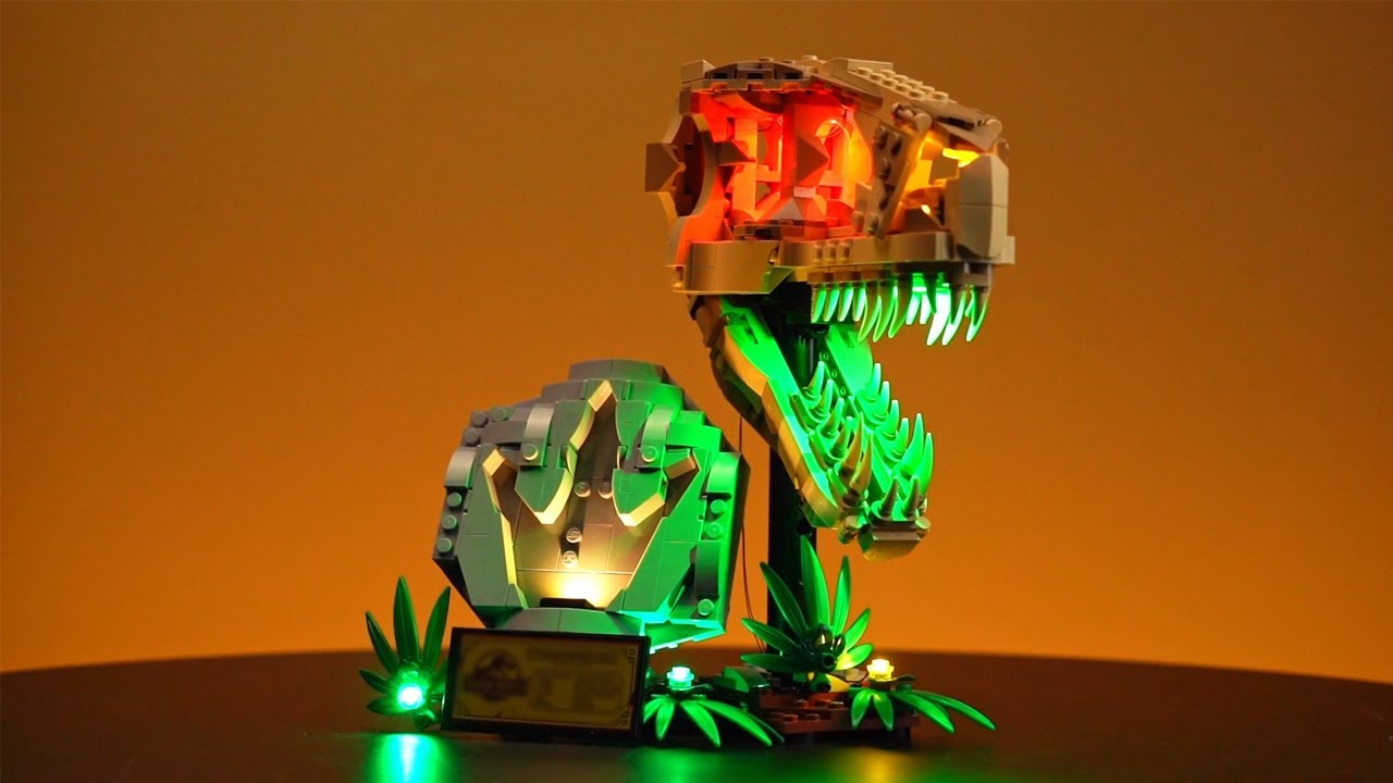BrickBlingライトキット LEGO恐竜化石: T. rex頭骨 76964