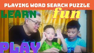 PLAYING WORD SEARCH PUZZLE ONLINE // BOYS VS DADDY screenshot 4