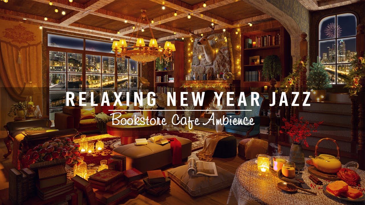 ⁣New Year Jazz Music 2023 | Bookstore Cafe Ambience with Relaxing Jazz Instrumental Music to Sleeping