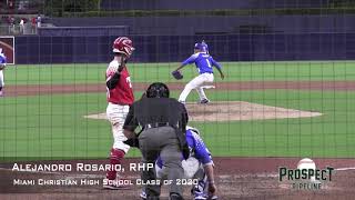 Alejandro Rosario Prospect Video, RHP, Miami Christian High School Class of 2020