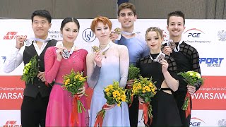 Hannah LIM & Ye QUAN Victory Ceremony - Warsaw Cup 2023