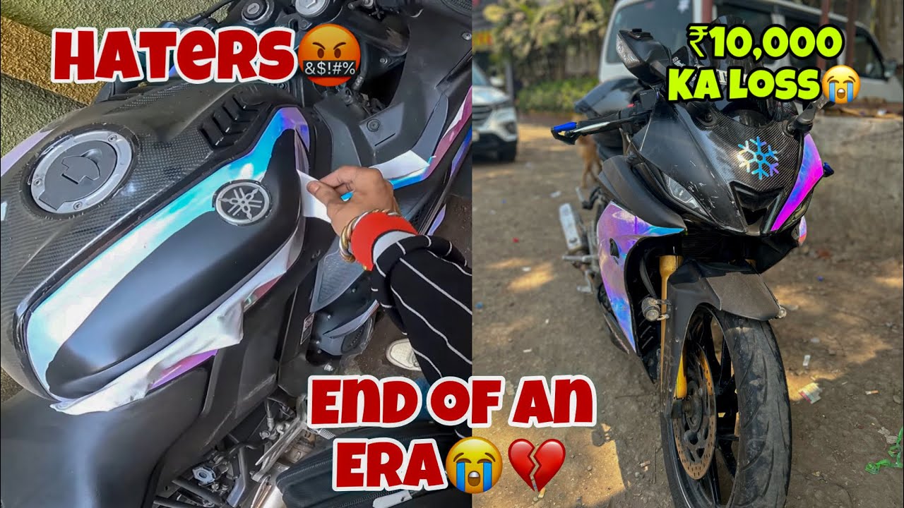 My Last Vlog with Rainbow Chrome R15v3 in India🤕 | Haters ye kya kar dia apni Ace ke Sath😭