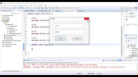 JavaFX Simple Login Logout Application