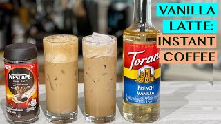 INSTANT COFFEE SERIES: EASY ICED VANILLA LATTE 2 WAYS  RECIPES FOR 16OZ CUPS