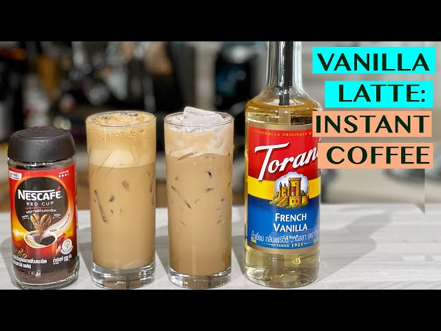 INSTANT COFFEE SERIES: EASY ICED VANILLA LATTE 2 WAYS - RECIPES FOR 16OZ CUPS class=