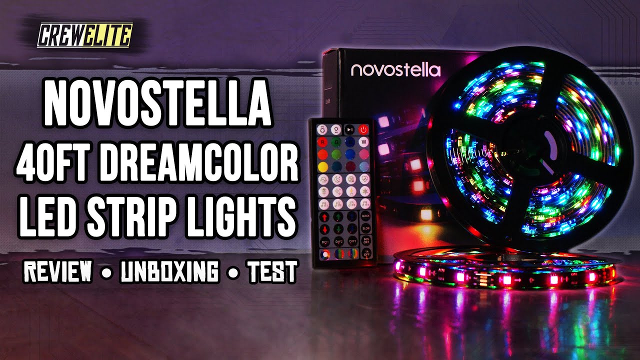 Novostella 40ft 12M RGB Strip Lights, Color Changing Gaming Lights