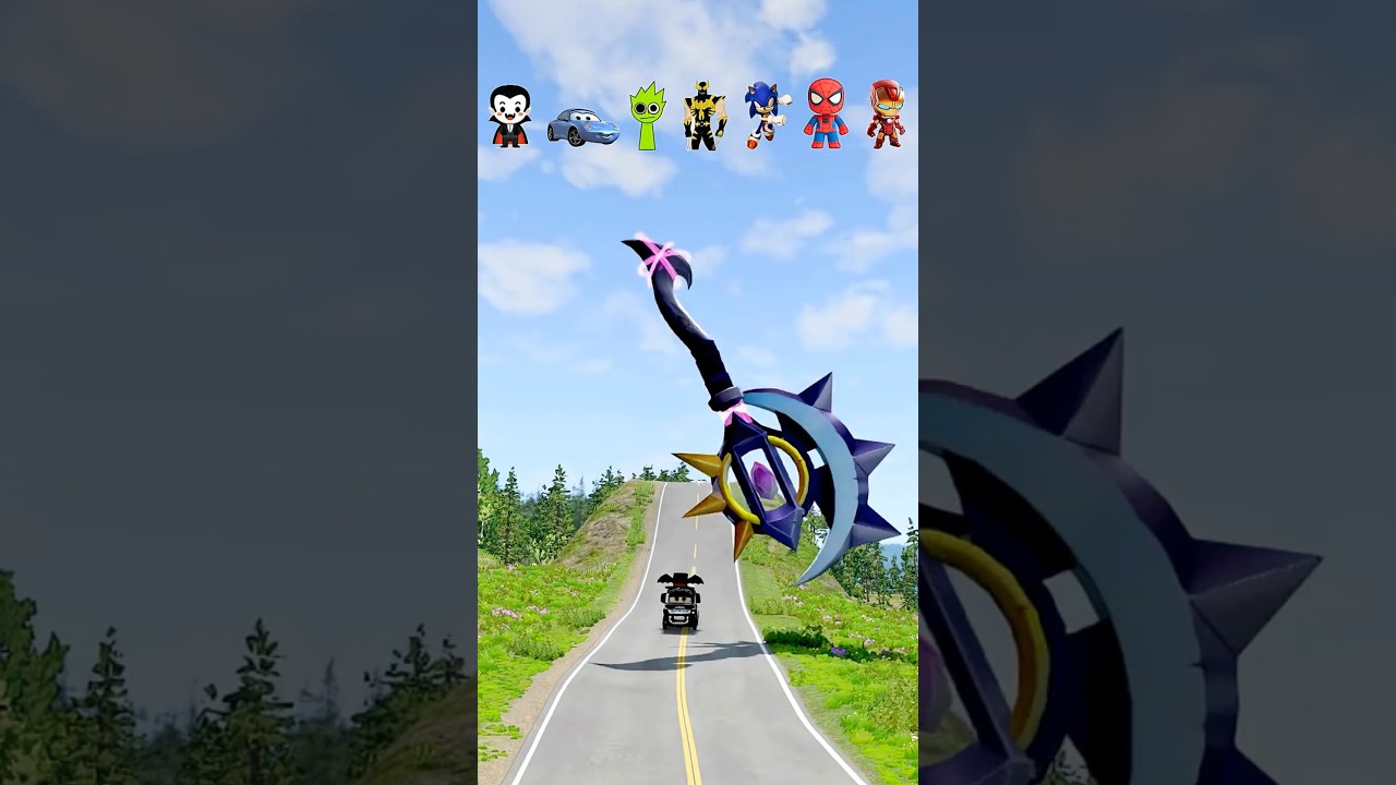 Dracula Mater vs Giant Magic Hammer | Extreme BeamNG Crash Test