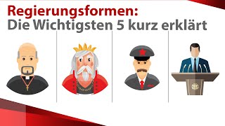 Die wichtigsten 5 Regierungsformen kurz erklärt! by Future-Teach 21,469 views 2 years ago 2 minutes, 19 seconds