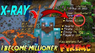 i using x ray in fire mc and become millioner || fire mc || minecraft