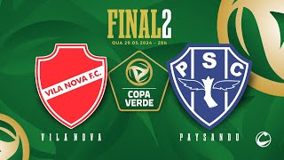 AO VIVO | Vila Nova x Paysandu | Final - Copa Verde 2024 image