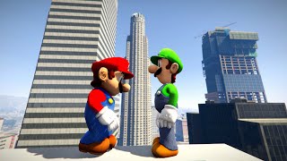 Gta 5 Mario Vs Luigi Ragdolls Euphoria Physics Funny Moments