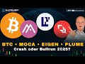 BTC, MOCA, EIGEN & PLUME Kursanalyse 📊 | Kurz- & Langfrist-Prognose | Chartanalyse Crypto Bitcoin