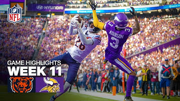 Chicago Bears vs Minnesota Vikings Game Highlights | 2025 NFL Season Week 11