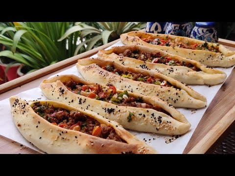 Turkish pide easy recipe - How to make Turkish pide bread by Cooking With Asifa