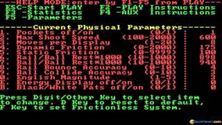 PC Pool (1984) gameplay (PC Game, 1984)