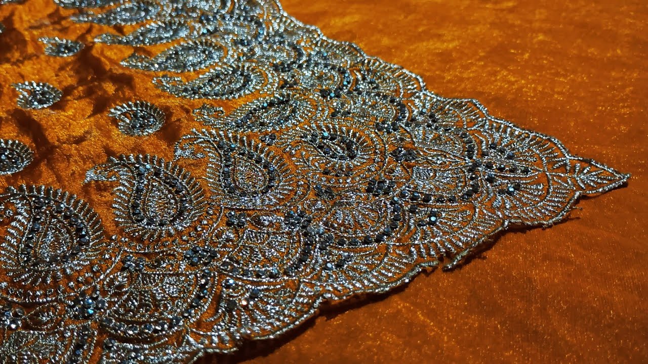 Saree stone work || new fancy saree || 