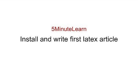 Install latex and create first article in Ubuntu