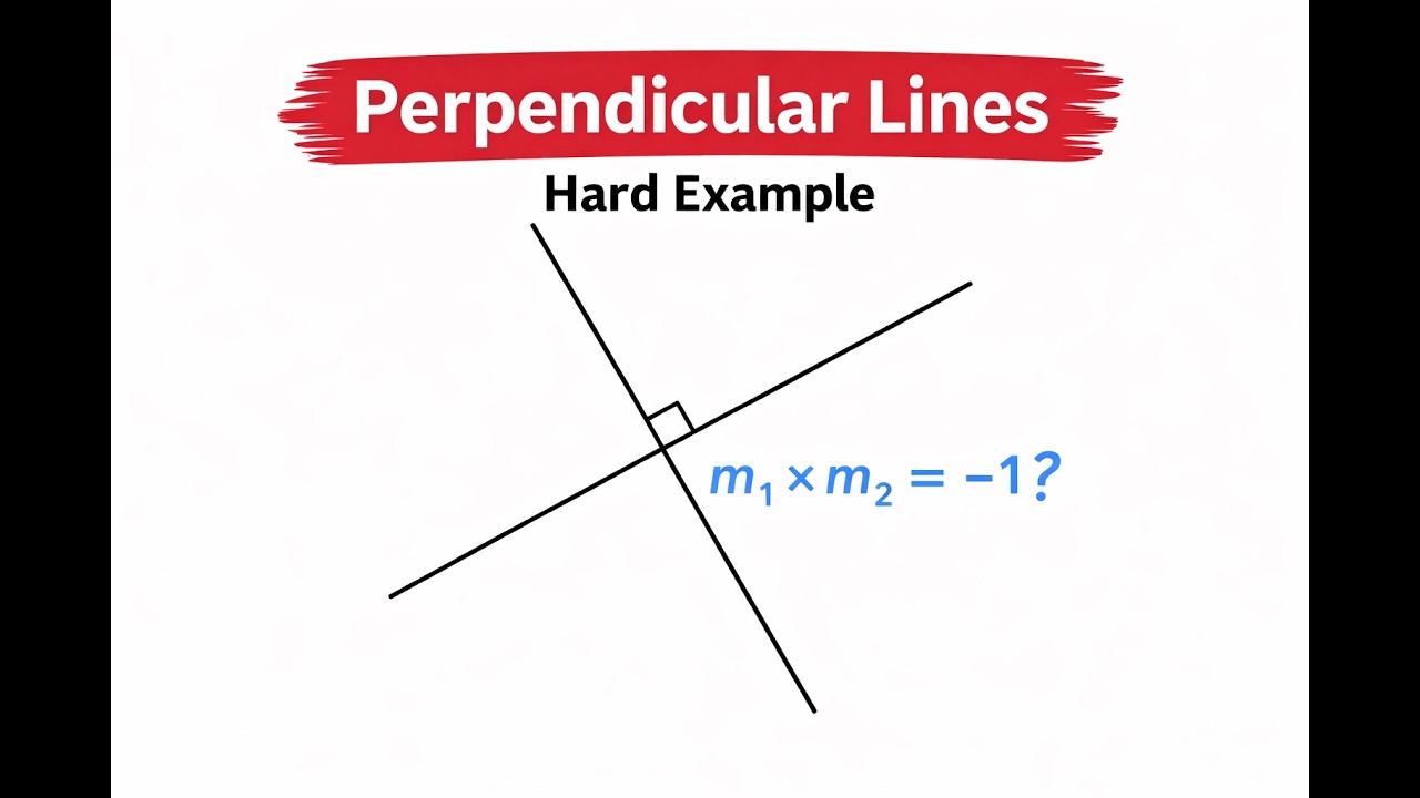 Perpendicular Simple Example HARD EXAMPLE ⚠️ Perpendicular Straight Lines | A/AS Level Maths ...