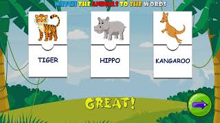 Match the animals the words powerpoint game for kids (Matching game) screenshot 4