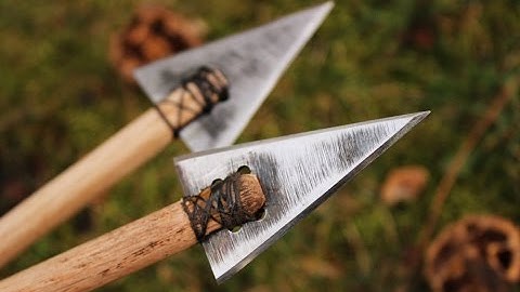 Making simple arrow heads from a saw blade!