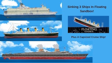 Sinking 3 Ships In Floating Sandbox! #floatingsandbox