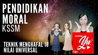 MENGHAFAL 18 NILAI UNIVERSAL PENDIDIKAN MORAL CARA MUDAH DENGAN ACTION / ISYARAT TANGAN