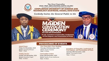 MAIDEN CONVOCATION CEREMONY II GRADUATION OF 1ST & SECOND SET II 29-11-2025