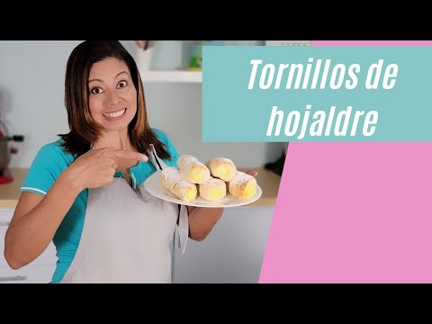 Cómo hacer tornillos de hojaldre rellenos con crema pastelera