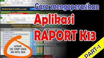 TUTORIAL APLIKASI RAPORT K13 EXCEL PART-1