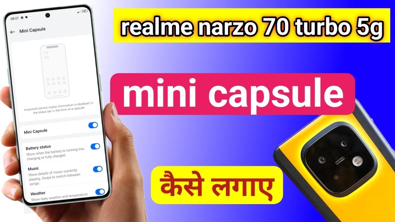 realme narzo 70 turbo 5g mini capsule setting | how to enable mini ...