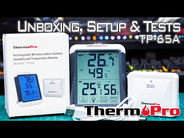 ThermoPro TP-60S Indoor Outdoor Temperature and Humidity Monitor