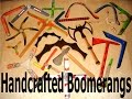 Boomerangs of many shapes and sizes