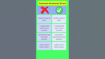 Common Grammar Errors | English Mistakes