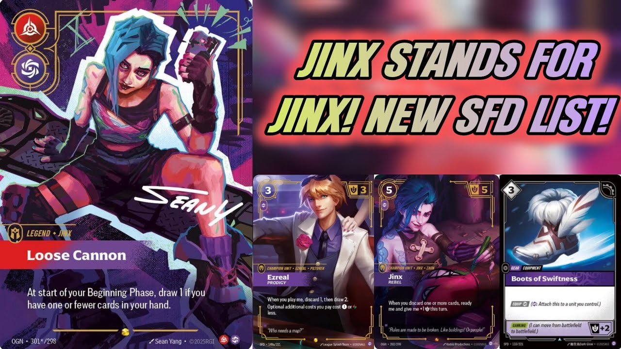 JINX RIFTBOUND SPIRITFORGED DECKLIST, GUIDE, & GAMES! - YouTube