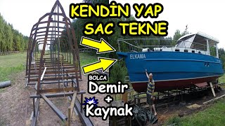 Sac Tekne Nasıl Yapılır ? Kaynakçılar Dikkat ! Tek Başına Bahçede Sac Teknesini Yapan Aile Resimi