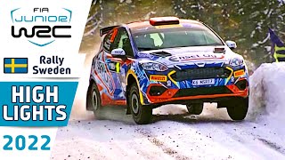 WRC Rally HIghlights : Rally Sweden 2022 : Junior WRC Day 1