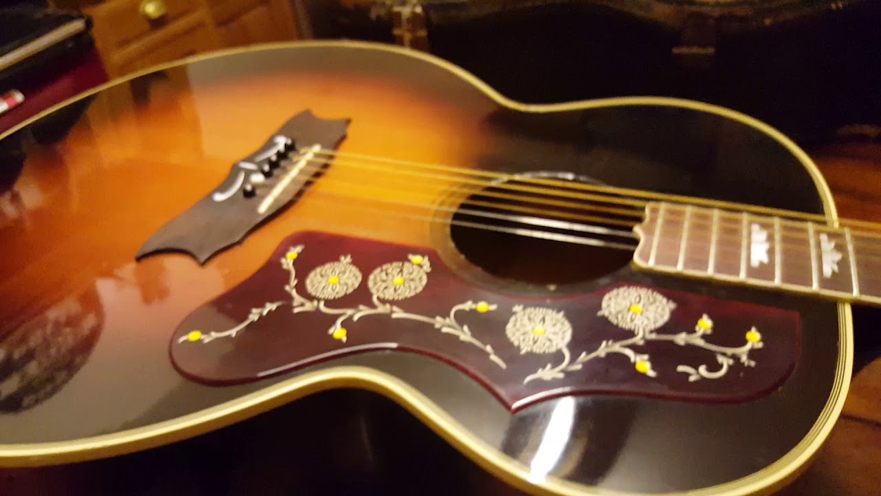 1981 GIBSON J-200 ARTIST VINTAGE BURST ACOUSTIC GUITAR KALAMAZOO 