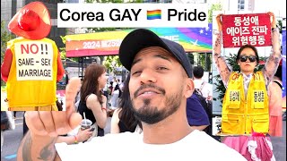 Impactante día del Orgullo Gay 🏳️‍🌈 en COREA | ¡¡La oposición extremista!!