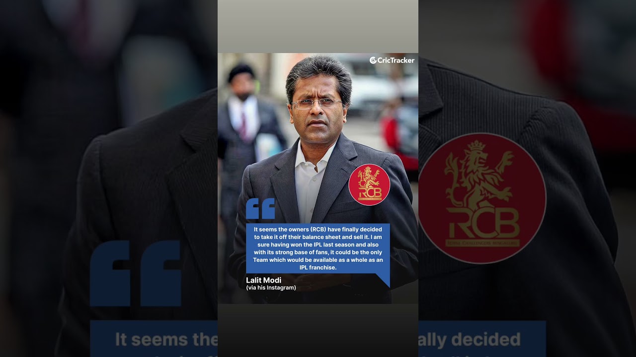 IPL’s first chairman hints at possible RCB sale ahead of IPL 2026 auction. No official word yet 