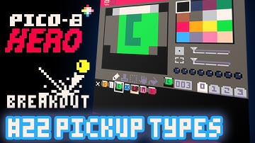 Breakout #22 - Pickup Types - Pico-8 Hero