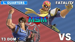 Offline Msm 240  Cg  Uci  T3 Dom richter Vs Fatality falcon Losers Quarters
