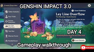 Genshin impact 3.0 - Ley line Overflow Events Double Rewards (Day 4)