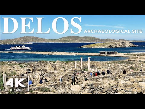 Delos Greek Island Archaeological Site Virtual Walk2022 | Greece Walking Tour Travel Guide