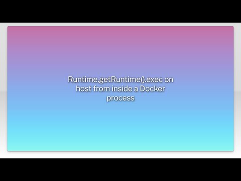 Runtime.getRuntime().exec on host from inside a Docker process