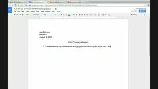 Mastering the Chromebook word processing lesson (video 4)