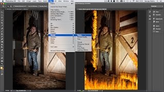Add fire to photos with Photoshop's Flame filter