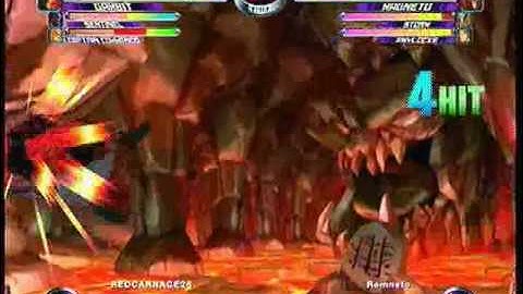 MvC2 Online (360): Red Carnage (Sent/Gam/Cap) vs Brett (MSP) 10 .:4.28.10:.