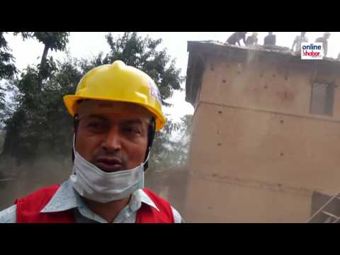 UML volunteers helping to clear their quake disaster houses at lalitpur