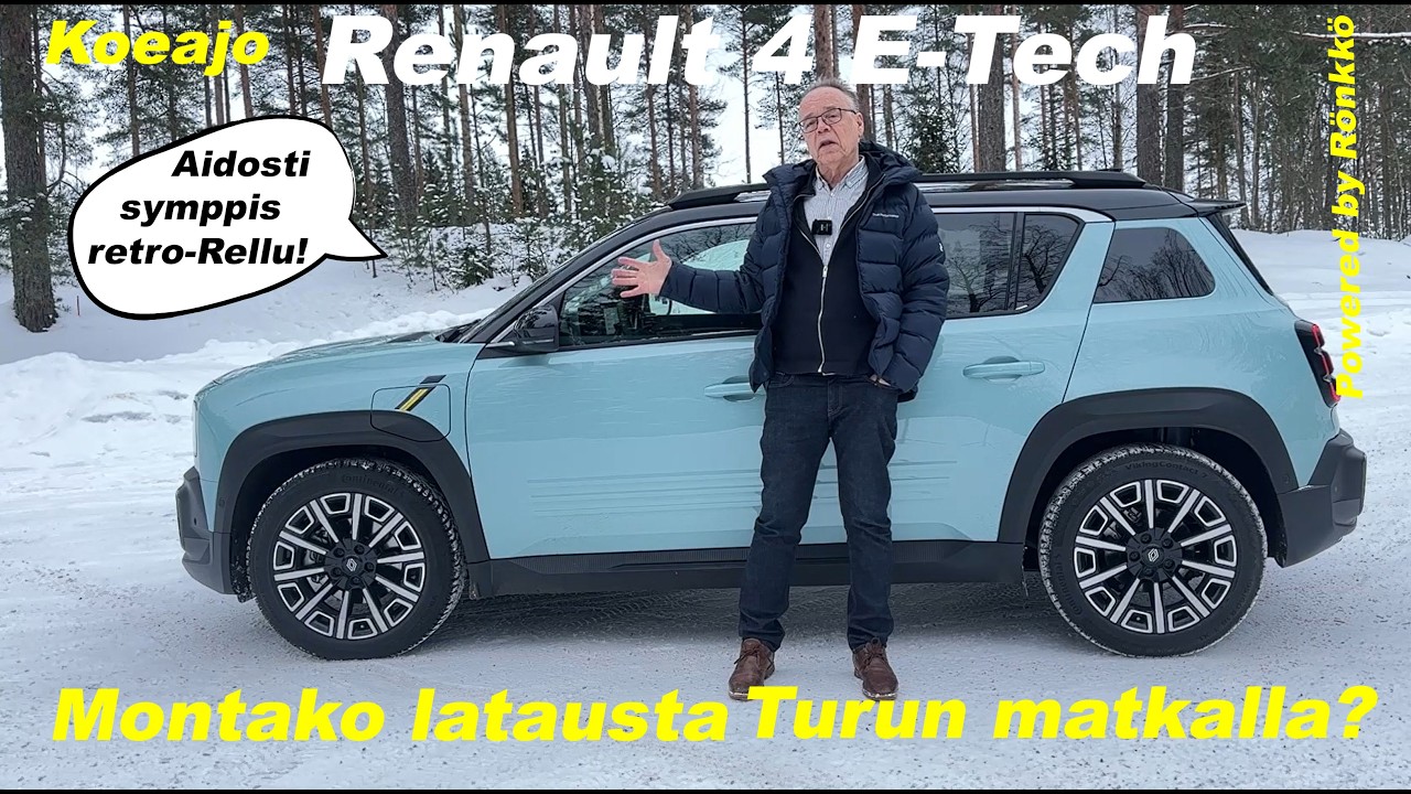 Koeajossa Renault 4E-Tech: miten virtaa riitti pakkaskeleillä?