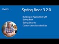 Spring Boot 3.2.0 - Spring Security - Custom JDBC Users & Authorities.